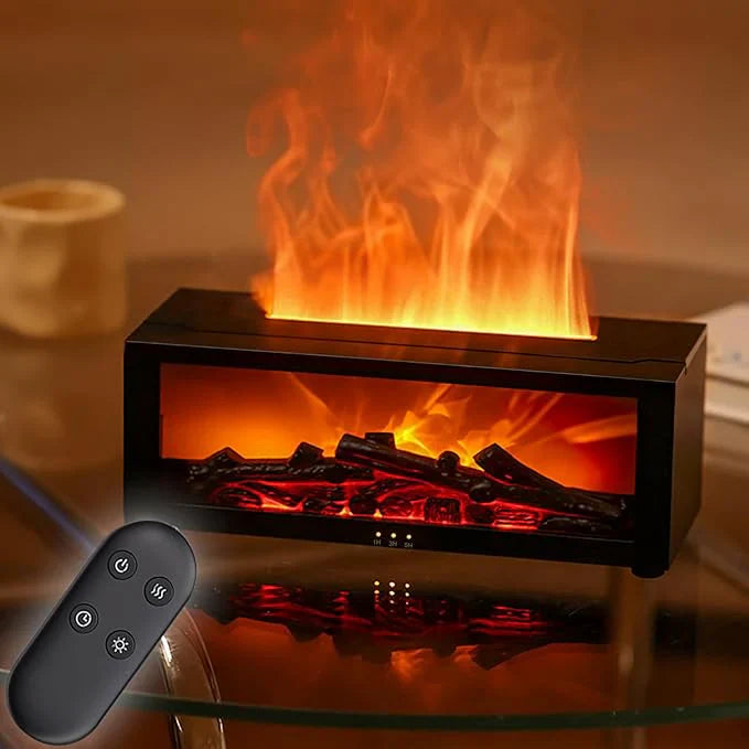 Flame Fireplace Aroma Diffuser Ultrasonic Aroma & Flame Mist