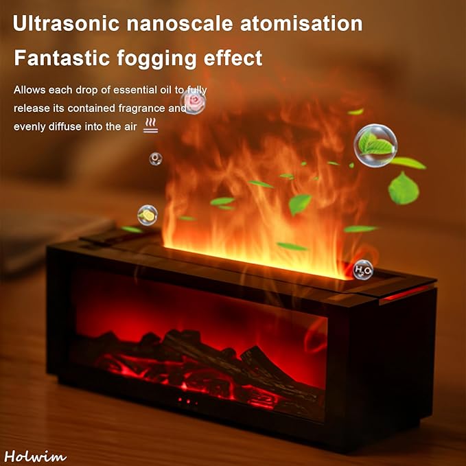 Flame Fireplace Aroma Diffuser Ultrasonic Aroma & Flame Mist