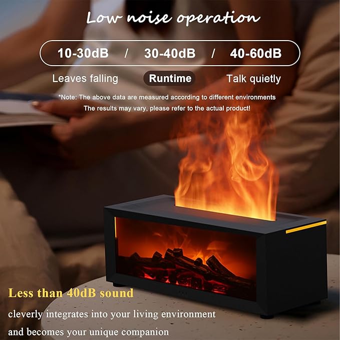 Flame Fireplace Aroma Diffuser Ultrasonic Aroma & Flame Mist